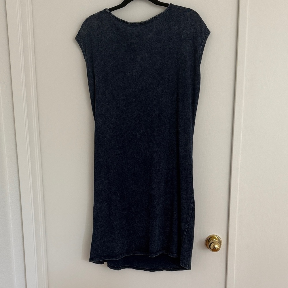 Jane and Delancey Dark Blue Knot-Front Mini Dress - Picture 4 of 4